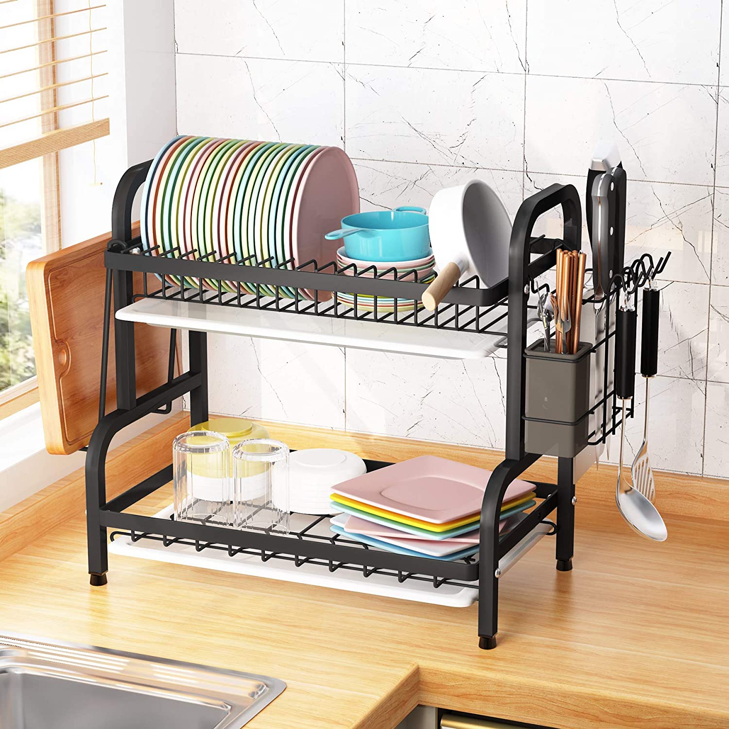 2 Tier Kitchen Dish Drying Rack