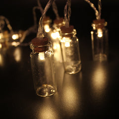 Solar String Lights Wishing Bottle Warm White