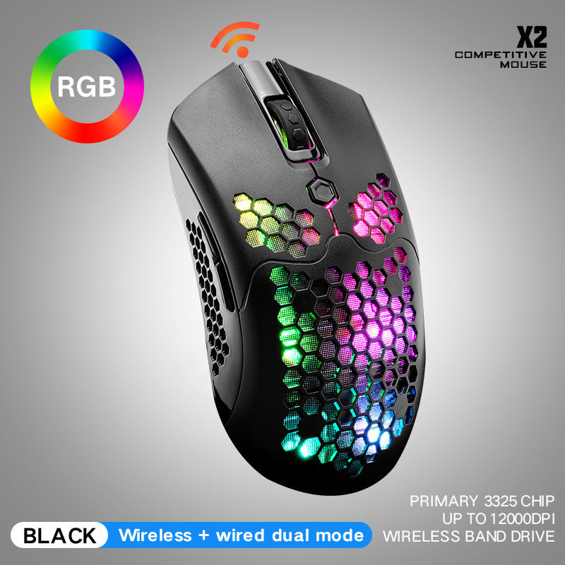 Free Wolf X2 Wireless/Wired 12000DPI Gaming Mouse