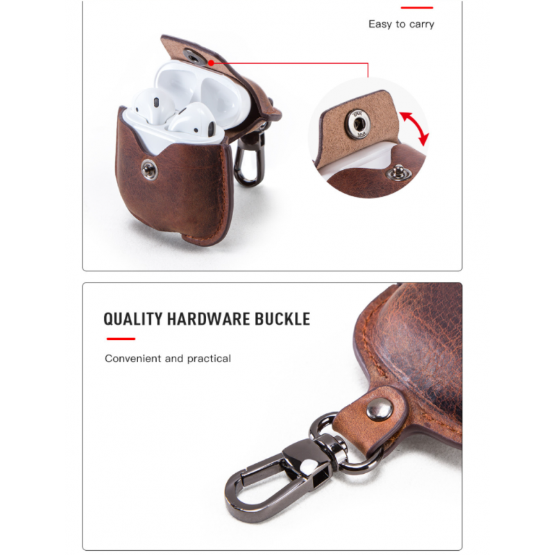 Oxford Genuine Leather AirPods 1/2 Case