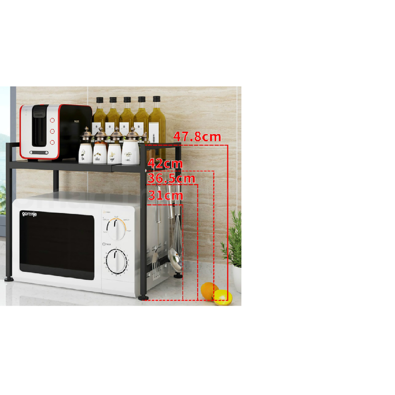 Kitchen Adjustable Microwave Shelf 43-63cm