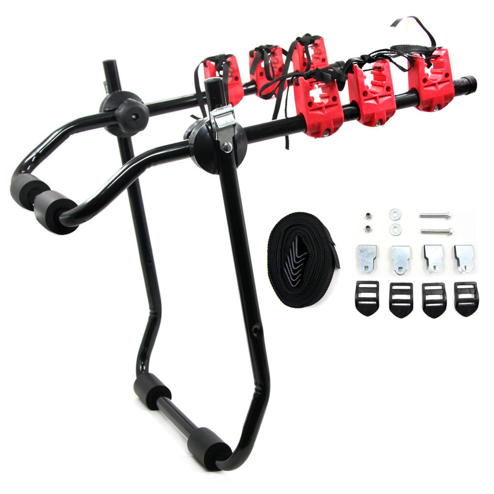 Car Trunk Bicycle Bike Carrier Rack 3 Bikes