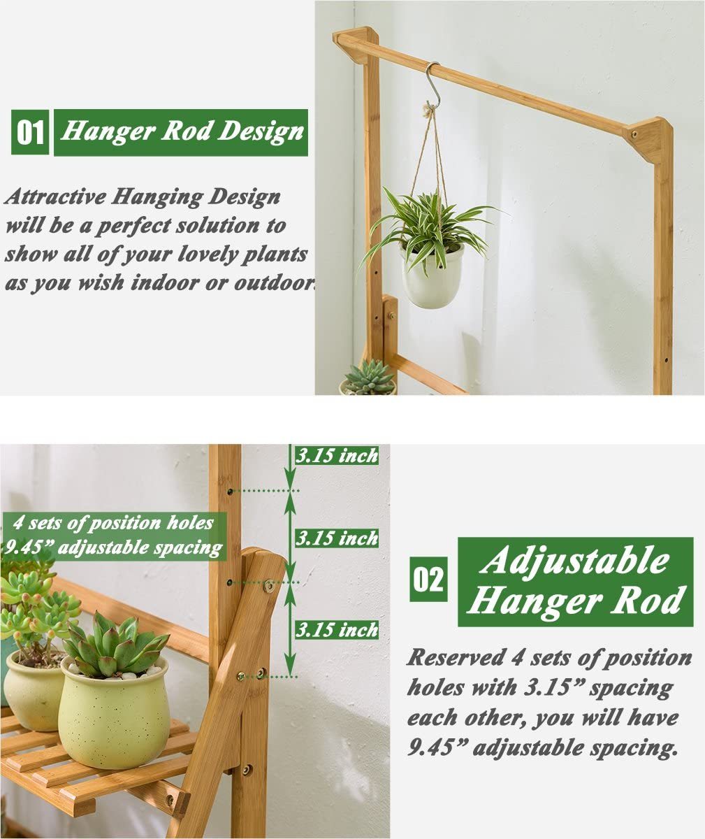 Hanging Bamboo Planter Stand