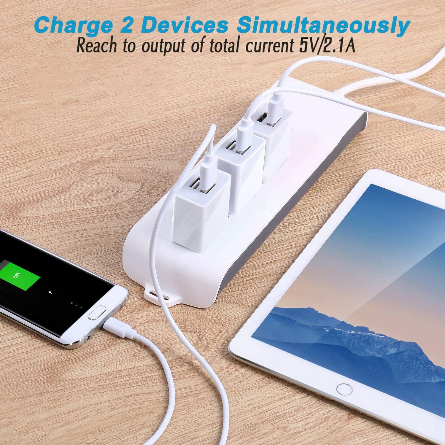 2.1A Output Dual USB Wall Charger