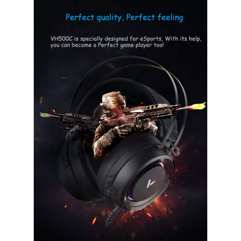 Rapoo VH500C Gaming Headset 7.1 Sound RGB LED Light