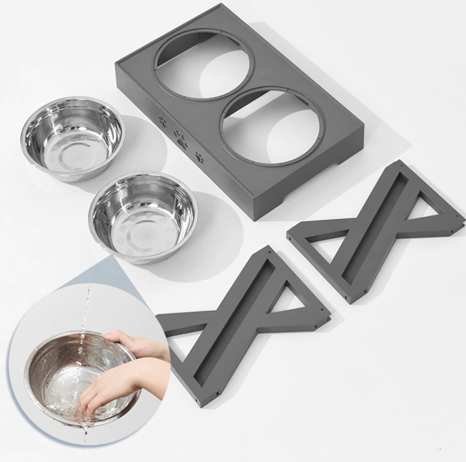 Heavy Duty Stainless Steel Pet Adjustable Feeding Desk