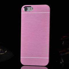 Luxury Metal iPhone 6 Case w Matt Plastic Round - Pink