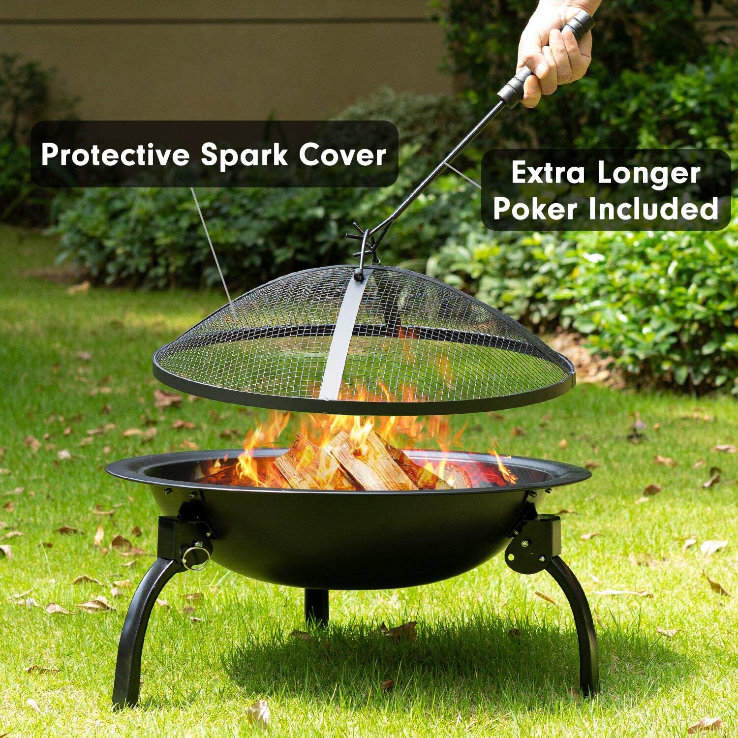 2-in-1 Foldable BBQ Firepit