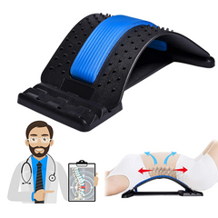 Lumbar Back Pain Relief Magnet Back Stretcher Blue