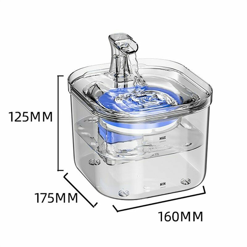 Automatic Pet Clear Cat Fountain