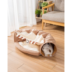 Cat Tunnel Bed Coffee