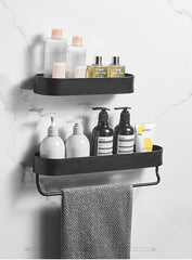 Bathroom Caddy with Towel Rail 30cm