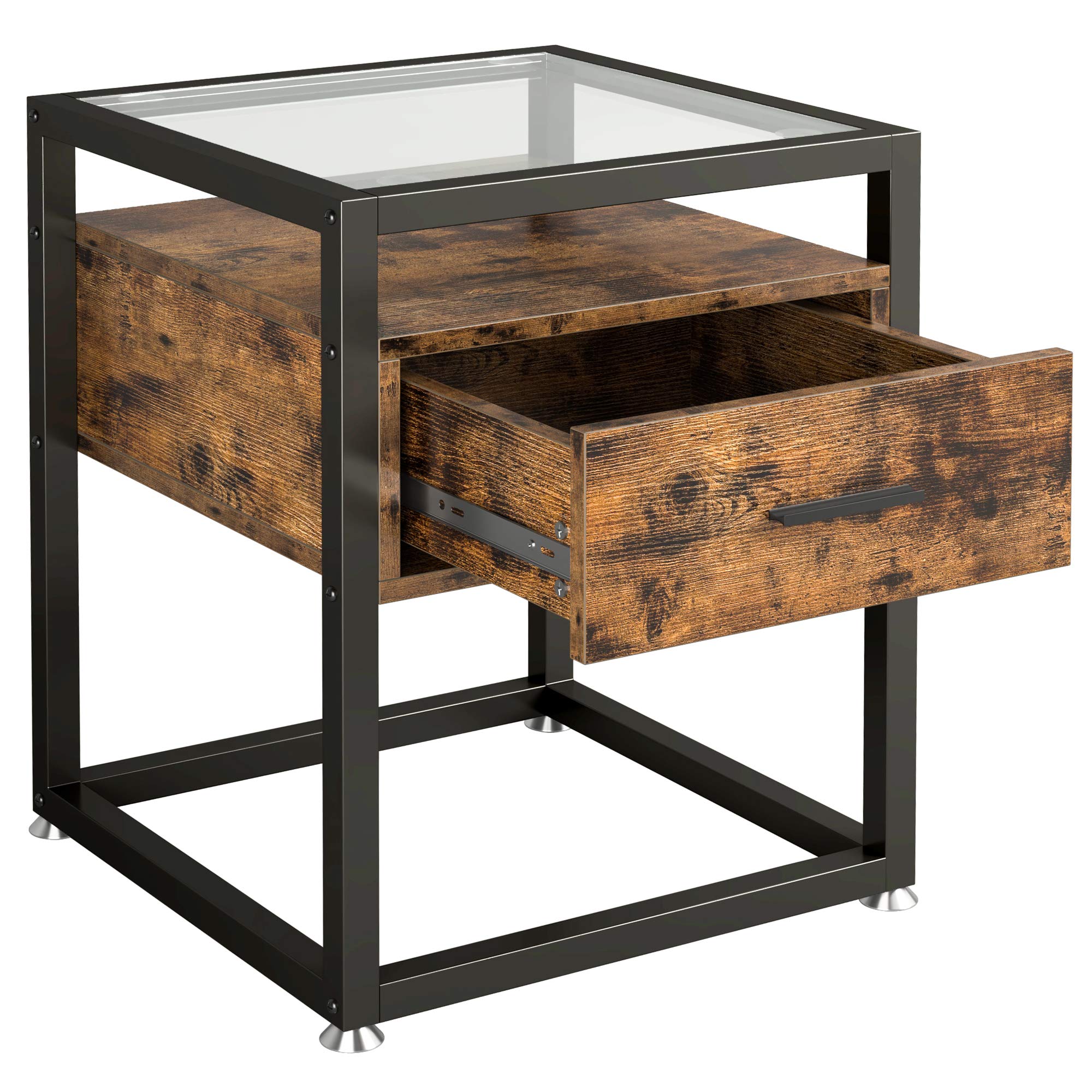 VASAGLE Industrial Bedside Table