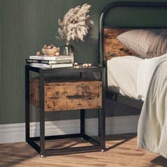 VASAGLE Industrial Bedside Table