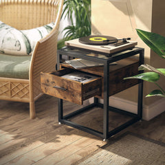 VASAGLE Industrial Bedside Table