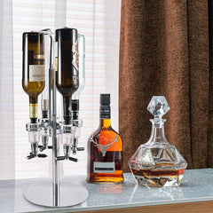 Professional 4-Bottle Revolving Liquor Dispenser Bar Butler