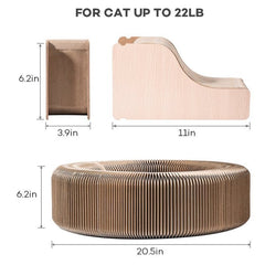 Collapsible Cat Scratcher Lounge Bed