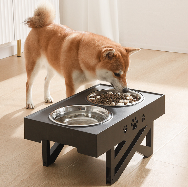 Heavy Duty Stainless Steel Pet Adjustable Feeding Desk