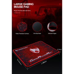 T-Wolf T31 Wired 104 Keys Backlit Gaming Keyboard Mouse Anti-Slip Mouse Pad Set