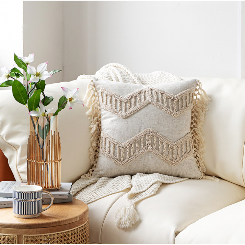 Eva Designer Natural Life Cotton Hemp Cushion