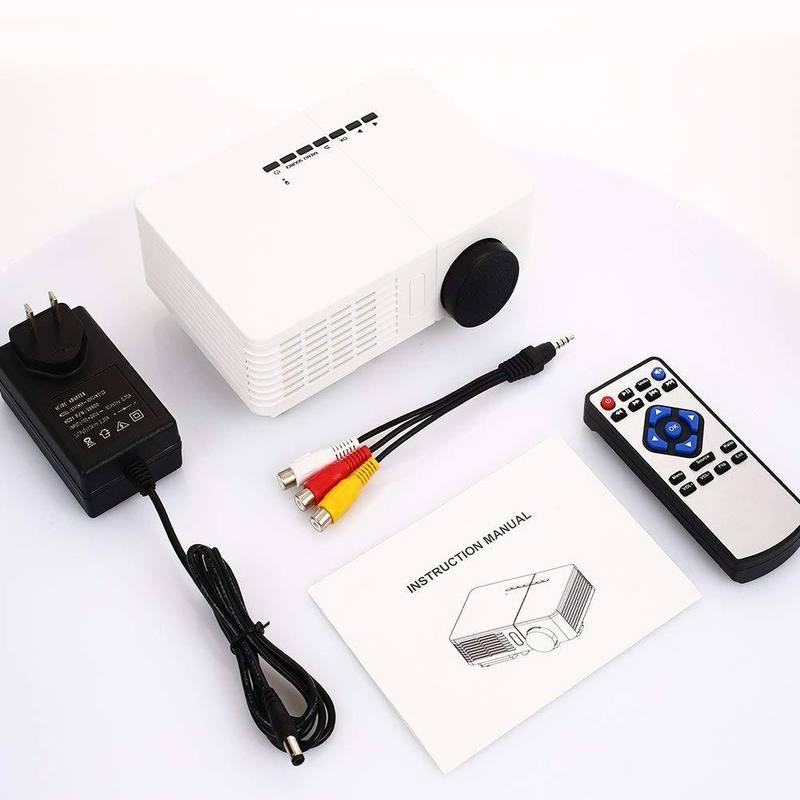 Mini Projector LED Full HD Mini Projector w/ USB, HDMI, VGA & Speaker - Black