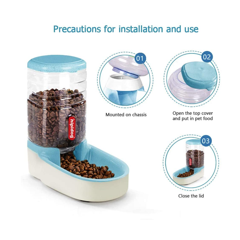 Automatic Pet Food Feeding Blue