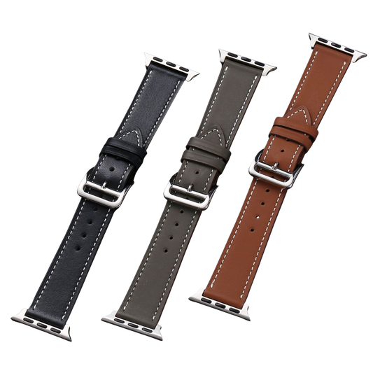 Genuine Leather Band Strap for Apple Watch Black