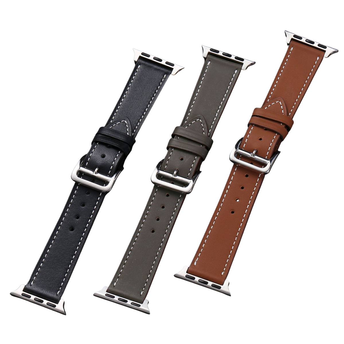 Genuine Leather Band Strap for Apple Watch Black