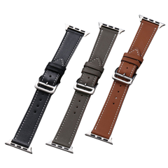 Genuine Leather Band Strap for Apple Watch Black