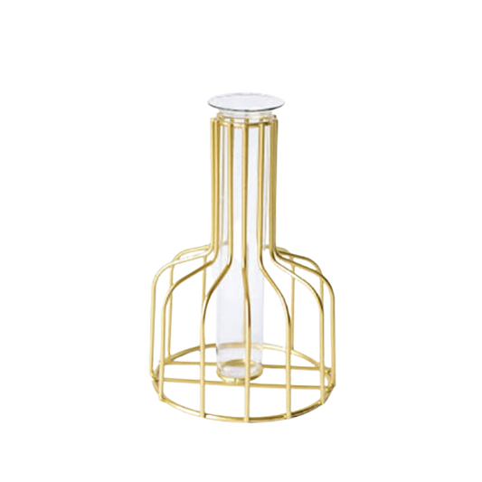 Frida Nordic Designer Golden Glass Vase