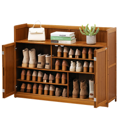 5 Tier Bamboo side-by-side Shoe Cabinet 85x117cm