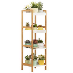 Bamboo Artists Flower Planter Storage Rack Shelves