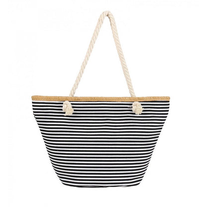 Ladies Large Striped Summer Beach Bag