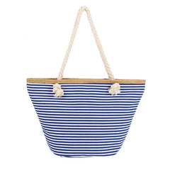 Ladies Large Striped Summer Beach Bag