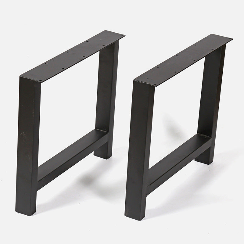 2PCs Steel Square Shape DIY Table Bench Legs 72cm-Black