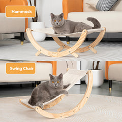 2-in-1 Cat Swing Chair Bed Cat Hammock