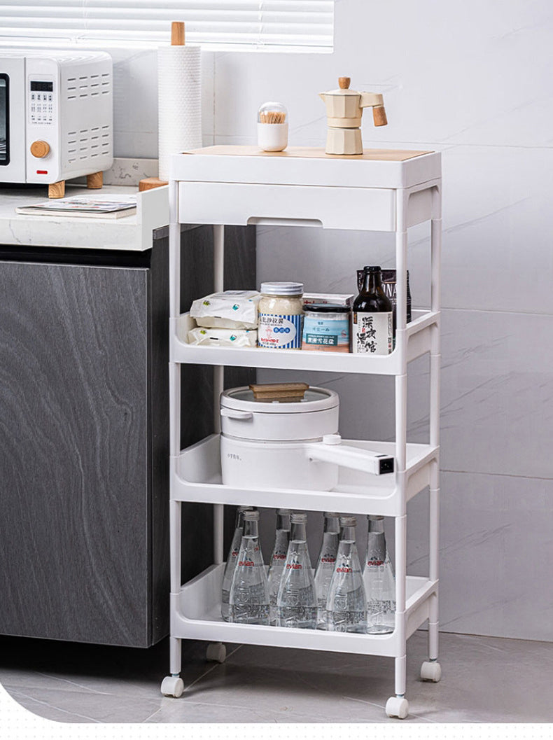 4 Tier Multifunctional Trolley Organiser with Drawer