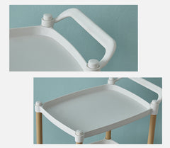 3 Tier Kitchen Trolley Storage Organiser with Handle White