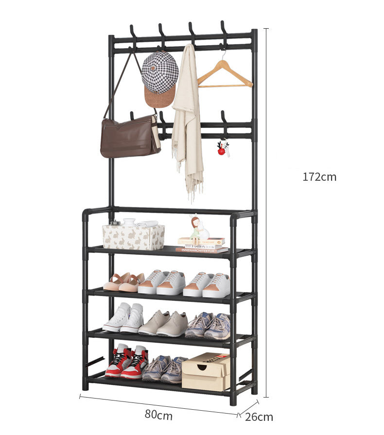 Shoes Rack with Clothes Hanging