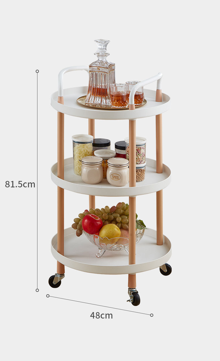 3 Tier Food Storage Kitchen Beverage Trolley White