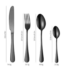 24PCS Yael Designer Modern Cutlery Set Gold