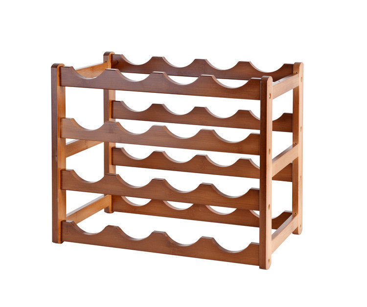 4 Tiers 16 Bottle Countertop Wine Bottle Holder