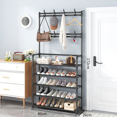 Shoes Rack with Clothes Hanging