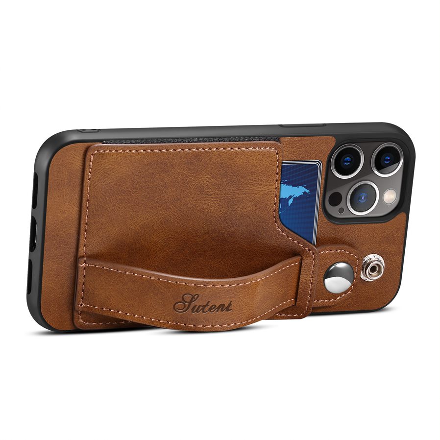 PU Leather Brown case with Card Holder for iPhone 13 / Pro / Pro Max