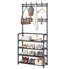 Shoes Rack with Clothes Hanging