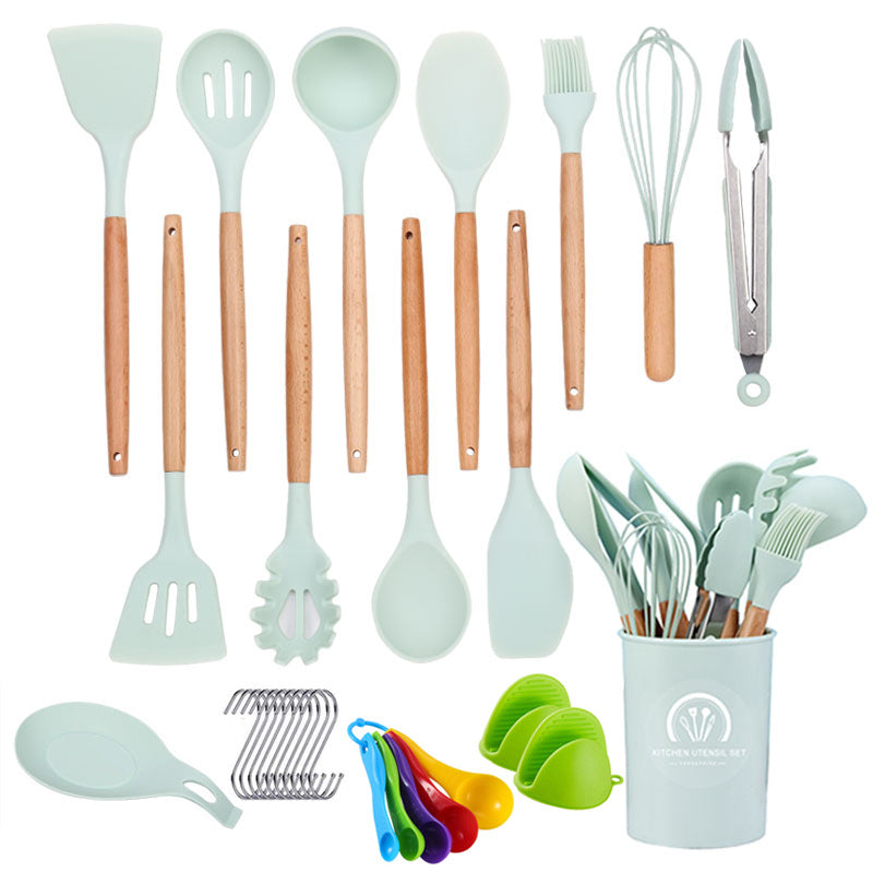 34Pcs Silicone Utensils Cooking Kitchen Set Cookware BPA Free