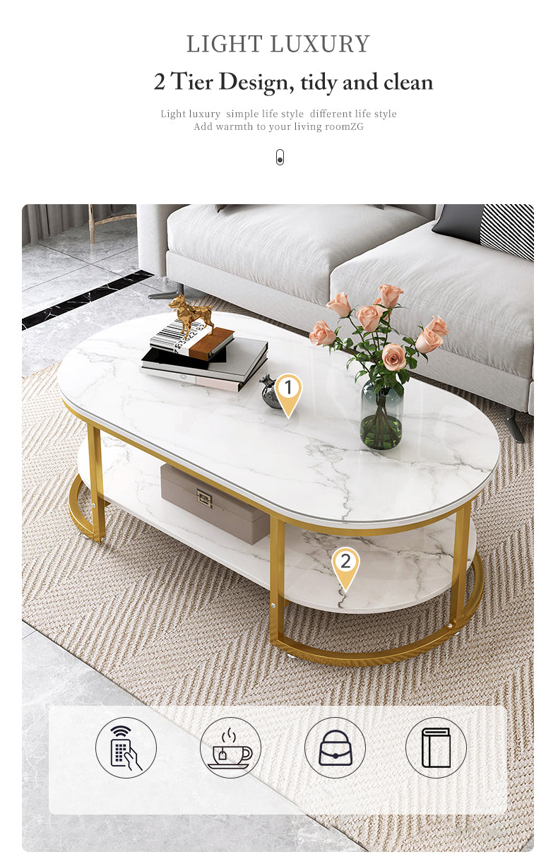 Rona Designer Golden Coffee Table