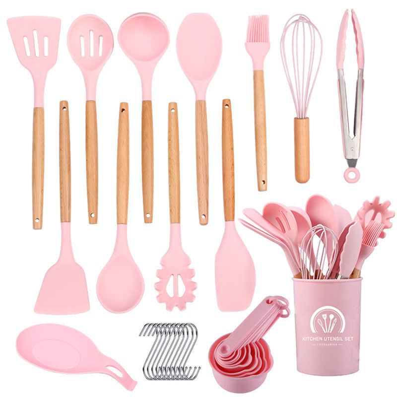 34Pcs Silicone Utensils Cooking Kitchen Set Cookware BPA Free