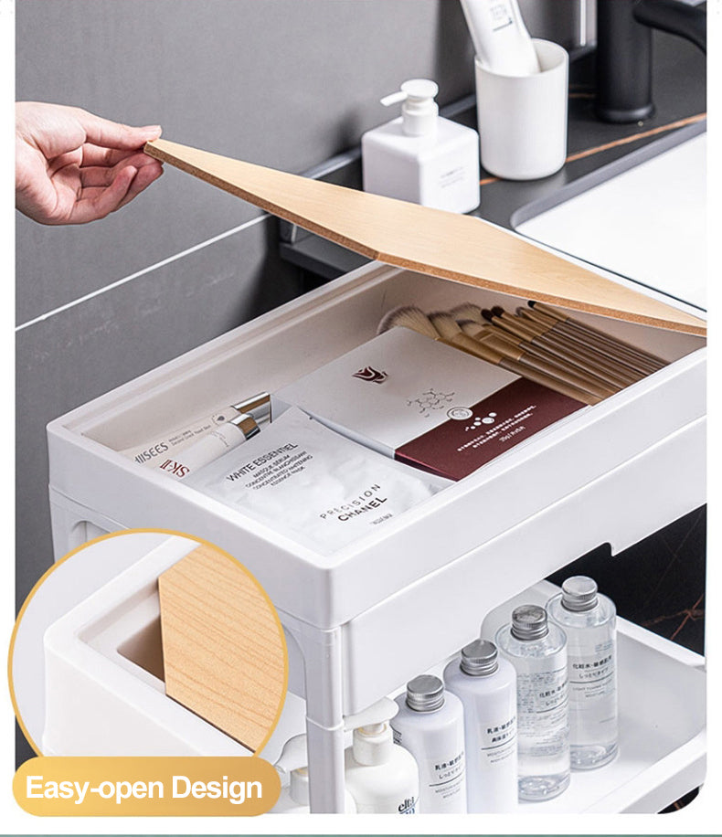 4 Tier Multifunctional Trolley Organiser with Drawer