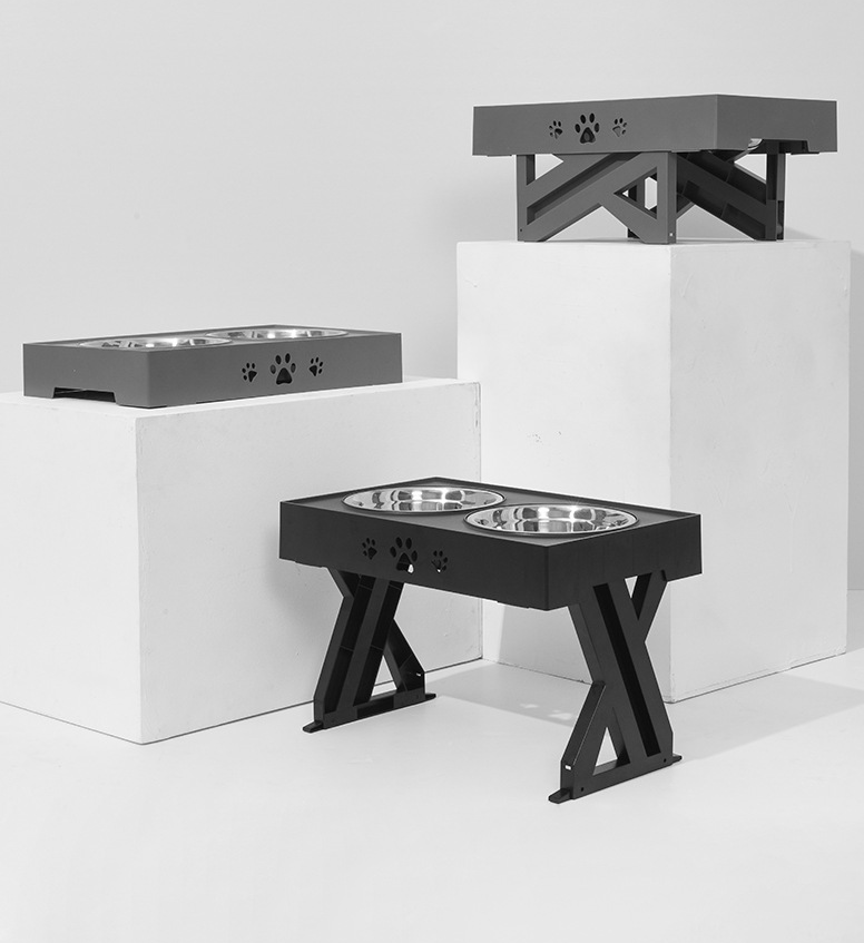 Heavy Duty Stainless Steel Pet Adjustable Feeding Desk